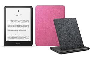 Kindle Paperwhite Signature Edition (versión 2024) de 32 GB sin publicidad, una funda de tela de Amazon y una base de carga i