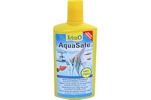 Tetra AquaSafe para Agua de Acuario Natural y Apta para Peces, Neutraliza las Sustancias Nocivas del Agua del Grifo, Botella 