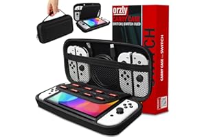 Orzly Estuche de Transporte Compatible con Switch OLED y Consola Switch Original - Estuche Protector de Viaje portátil rígido