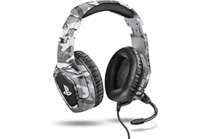 Trust Gaming Cascos PS4 y PS5 Auriculares de Gaming GXT 488 Forze-G, Licencia Oficial para Playstation, Micrófono Plegable, A