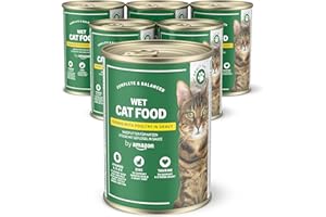 by Amazon Comida húmeda para Gatos – Lata – trozos de Aves de Corral en Salsa, Paquete de 6