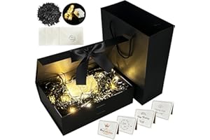 Magnética Caja de Regalo de Cartón,Caja de regalo con lazo,Caja de Regalo de Reutilizable Creative Box,Adecuado para Envoltor