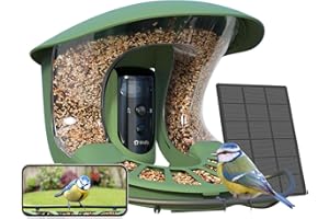 Birdfy Feeder 2 Pro Comedero Pajaros Camara con Doble Lente y Panel Solar, Observación de Aves en Tiempo Real para App, Ident