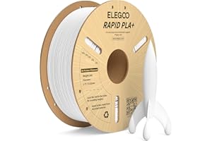 ELEGOO Filamento PLA+ de Alta Velocidad 1.75 1KG Blanco, 30-600mm/s Filamento PLA Plus Rápido para Impresora 3D, Precisión Di