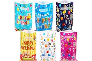 Annhao 30 Piezas Bolsas Regalo Cumpleaños, Bolsas de Regalo para Fiestas or Plástico Bolsitas Caramelos de Niños para Regalos