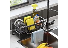 ViWaVee Organizador Cocina, Organizador Fregadero Acero Inoxidable con Bandeja de Drenaje Autodrenante para Soporte de Esponj