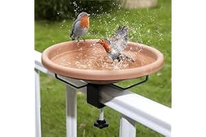 TOOSOAR Bebedero para Pájaros,Bebedero para Pájaros Colgante para Barandilla de Balcón,Bebedero para Pájaros Grande,para Todo