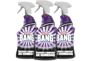 Cillit Bang Manchas de Humedad y Suciedad, potente limpiador juntas negras, baño, cocina, formato spray - Pack de 3 x 750 ml,