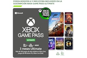 Xbox Suscripción Game Pass Ultimate - 3 Meses | Forza Horizon 4 se incluye con la suscripción | Xbox One/Windows 10 PC - Códi