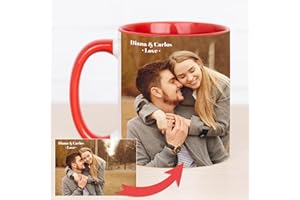 Wanapix | Taza Personalizada con Foto y Texto | Taza de Cerámica con Diseño Único | Regalo para Amigos y Familiares | Apta pa