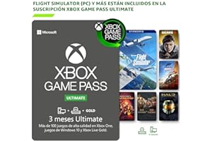 Suscripción Xbox Game Pass Ultimate - 3 Meses | Flight Simulator Standard se incluye con la suscripción | Windows 10 PC - Cód