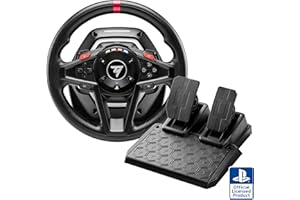 Thrustmaster T128, Volante de Carreras Force Feedback con Pedales Magnéticos, PlayStation 5, PlayStation 4, PC