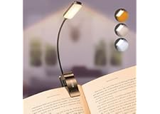 Gritin Luz de Lectura Recargable, Lampara Libro de Lectura con 9 LED/3 Modos de Protección de Los Ojos - Atenuación Continua,