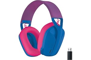 Logitech G435 Auriculares Inalámbricos LIGHTSPEED para Gaming - Ligeros, micrófono integrado, Batería de 18 horas, Compatible