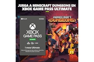 Xbox Suscripción Game Pass Ultimate - 1 Mes | Minecraft Dungeons se incluye con la suscripción | Xbox One/Windows 10 PC - Cód