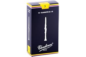 Vandoren CR103 Bb Clarinet Traditional Reeds Strength 3; Box of 10