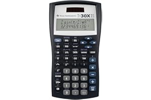 Texas Instruments TI-30XIIS Scientific Calculator, Black with Blue Accents