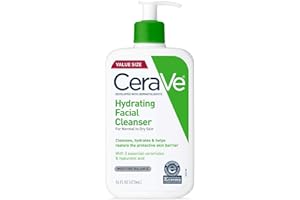 CeraVe Hydrating Facial Cleanser, Moisturizing Face Wash For Dry Skin, Hyaluronic Acid + Ceramides + Glycerin, Hydrating Clea