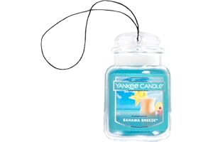 Yankee Candle Car Air Fresheners, Hanging Car Jar® Ultimate Bahama Breeze™ Scented, Neutralizes Odors Up To 30 Days