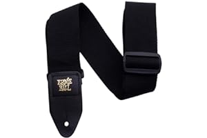 Ernie Ball Polypro Guitar Strap, Black (P04037)