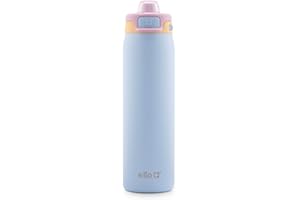 Ello Pop & Fill Stainless Steel Water Bottle with Quick Fill Technology, Double Walled Vacuum Insulated Metal, Leak Proof Loc