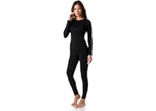 Thermajane Long Johns Thermal Underwear for Women Fleece Lined Base Layer Pajama Set Cold Weather