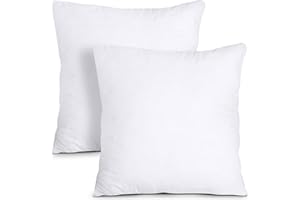 Utopia Bedding Throw Pillows Insert (Pack of 2, White) - 18 x 18 Inches Bed and Couch Pillows - Indoor Decorative Pillows