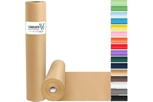 Vanhench Brown Wrapping Paper, Craft Paper, Kraft Paper 17.5"x 1200"(100'), Gift Wrapping Bulletin Board Arts & Crafts, Bouqu