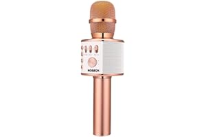 BONAOK Wireless Bluetooth Karaoke Microphone,3-in-1 Portable Handheld Karaoke Mic Speaker Machine Home Party Birthday for All