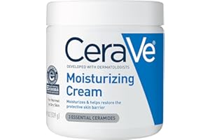 CeraVe Moisturizing Cream, Body and Face Moisturizer for Dry Skin, Body Cream with Hyaluronic Acid and Ceramides, Daily Moist