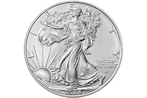 2024 - American Silver Eagle .999 Fine Silver with Our Certificate of Authenticity Dollar US Mint Uncirculated