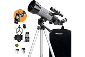 Celestron - 70mm Travel Scope DX - Portable Refractor Telescope - Fully-Coated Glass Optics - Ideal Telescope for Beginners -