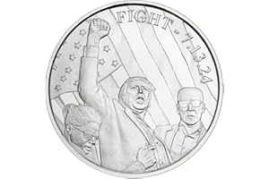 2024 President Trump Fight 7.13.24 Coin 1 Ounce Silver Round Dollar Uncirculated