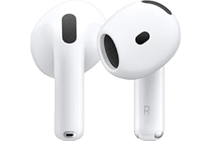 Apple AirPods 4 Wireless Earbuds, Bluetooth Headphones, Personalized Spatial Audio, Sweat and Water Resistant, USB-C Charging