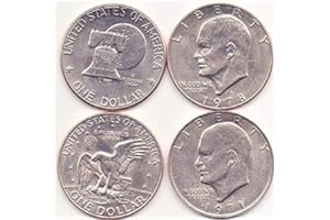 EISENHOWER (IKE) DOLLARS SET OF 4 DIFFERENT DATES BETWEEN 1971-1978