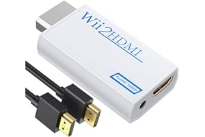 GANA Wii to HDMI Converter Adapter with Hdmi Cable Connect Wii Console to HDMI Display in 1080p Output Video with 3.5mm Audio