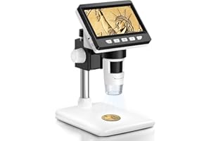 4.3" Coin Microscope - Aopick LCD Digital Microscope 1000X, 1080P USB Coin Magnifier for Error Coins with 8 Adjustable LED Li