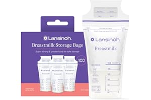 Lansinoh Breastmilk Storage Bags, 100 Count, Baby Essentials, Fast Freeze & Thaw Breast Milk Bags for Baby Bottle Feeding, Su