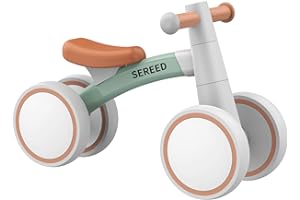 SEREED Baby Balance Bike for 1 Year Old Boys Girls 12-24 Month Toddler Balance Bike, 4 Wheels Toddler First Bike, First Birth