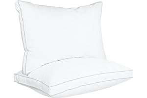 Utopia Bedding Bed Pillows for Sleeping Queen Size (White), Set of 2, Cooling Hotel Quality, Gusseted Pillow for Back, Stomac