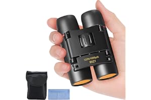 AHFLRITO Compact Binoculars, Lightweight Foldable Small Binoculars for Adults, Portable Waterproof Mini Binocular for Kids Bi