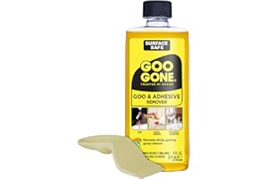 Goo Gone Original Liquid - 8 Ounce - Surface Safe Adhesive Remover Safely Removes Stickers Labels Decals Residue Tape Chewing