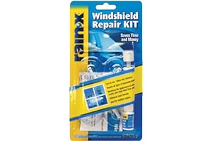 Rain-X 600001 Windshield Repair Kit - Quick And Easy Durable Resin Based Kit for Chips and Cracks, Good For Round Damage Belo