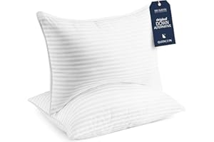 Beckham Hotel Collection Bed Pillows Standard / Queen Size Set of 2 - Down Alternative Bedding Gel Cooling Pillow for Back, S