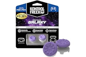 KontrolFreek FPS Freek Galaxy Purple for PlayStation 4 (PS4) and PlayStation 5 (PS5) | Performance Thumbsticks | 1 High-Rise,