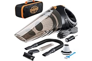 ThisWorx Car Vacuum Cleaner - Portable Handheld Mini Vacuum Cleaner W/ 16ft Cord, Bag, & Attachments - Small Vacuum for Car, 