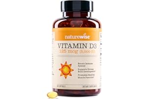 NatureWise Vitamin D3 5000iu (125 mcg) 1 Year Supply for Healthy Muscle Function, and Immune Support, Non-GMO, Gluten Free in