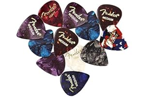 Fender Premium Picks Sampler - 12 Pack Includes Thin, Medium & Heavy Gauges (Austin Bazaar Exclusive)