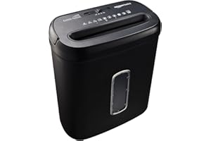 Amazon Basics 8-Sheet Cross Cut Paper Shredder and Credit Card Shredder - Black