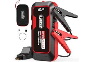 S ZEVZO ET03 Car Jump Starter 2500A Jump Starter Battery Pack for Up to 8.0L Gas and 7.0L Diesel Engines, 74Wh Portable 12V J